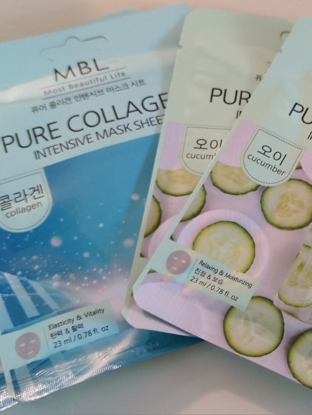 MBLife Pure Collagen & Cucumber Mask Duo - 4 Masks